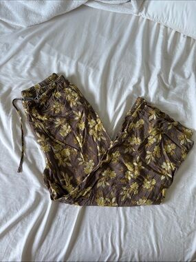 Rhythm Brown Floral Wide-Leg Pants